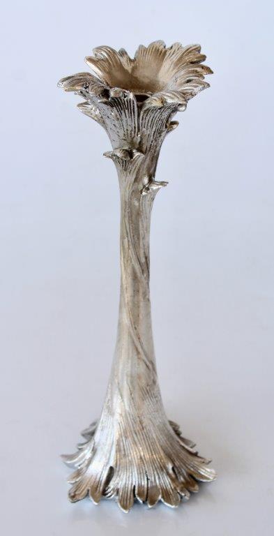 Tall Silver Candle Holder